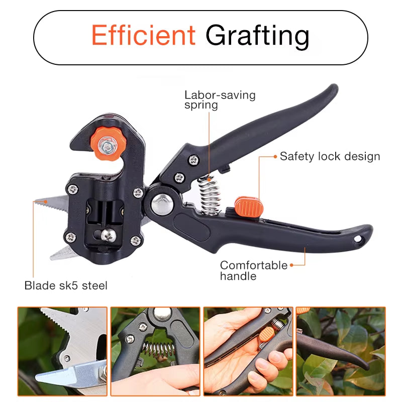 Newshark Garden Tools Professional Farming Pruning Shears Grafting Scissor Fruit Tree Secateurs Pruning Cutting Knife Hand Tool